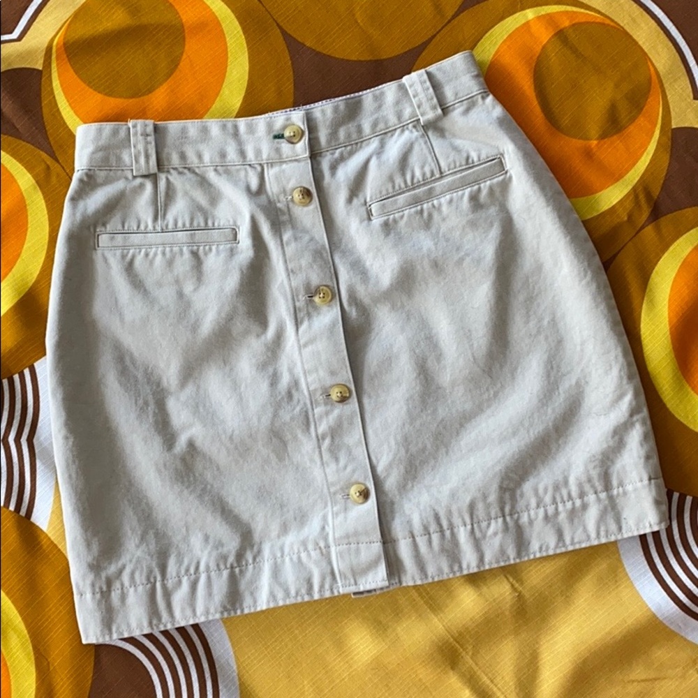 Vintage Y2K Tommy Hilfiger Khaki Button Down Skirt